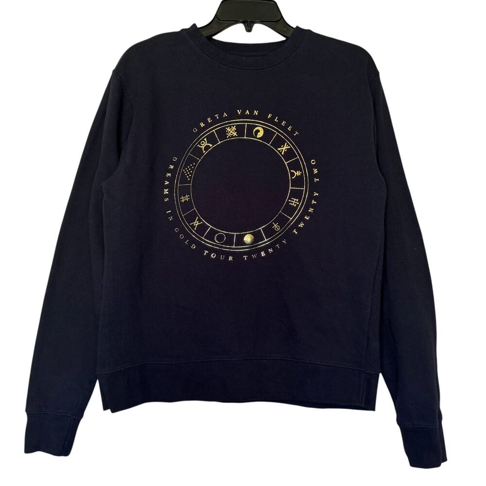 GRETA VAN FLEET womens size small S Dreams in Gold Tour 2022 pullover sweatshirt